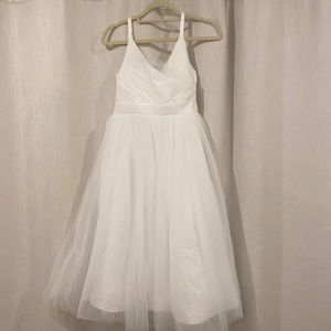 Silk and tulle flower girl dress